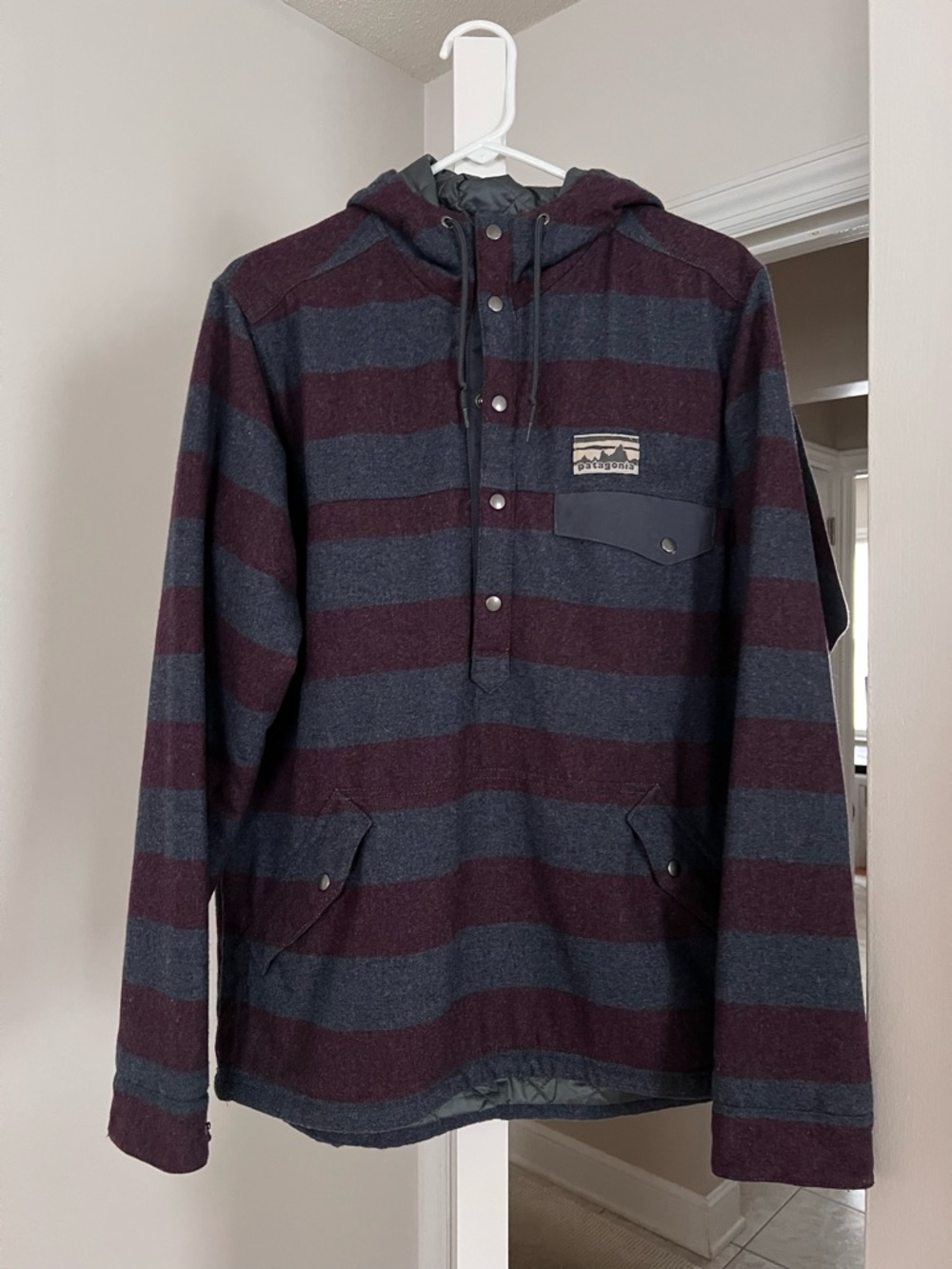 Patagonia Reclaimed Wool Snap-T Pullover Hoodie Jacket